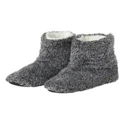 Xenos Pantoffels gemeleerd - donkergrijs - maat 39-40- Winterartikelen|Kerstcadeaus
