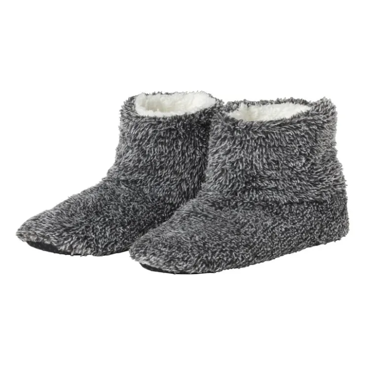 Xenos Pantoffels gemeleerd - donkergrijs - maat 39-40- Winterartikelen|Kerstcadeaus