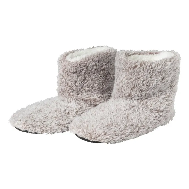Xenos Pantoffels gemeleerd - lichtgrijs - maat 37-38- Winterartikelen