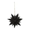 Xenos Papieren ster - zwart - ⌀20 cm- Kersthangers|Kerstballen