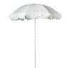 Xenos Parasol gestreept - lichtblauw/wit - ø160x180 cm- Parasols|Strandaccessoires