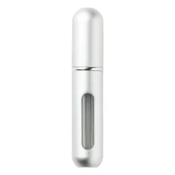 Xenos Parfum dispenser - zilverkleurig - 5 ml- Reisflesjes|Kerstcadeaus