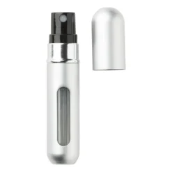 Xenos Parfum dispenser - zilverkleurig - 5 ml- Reisflesjes|Kerstcadeaus