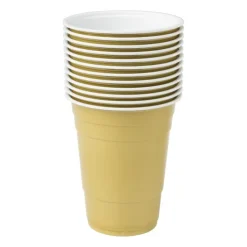 Xenos Partycup goud - 530 ml - 12 stuks- Wegwerpservies