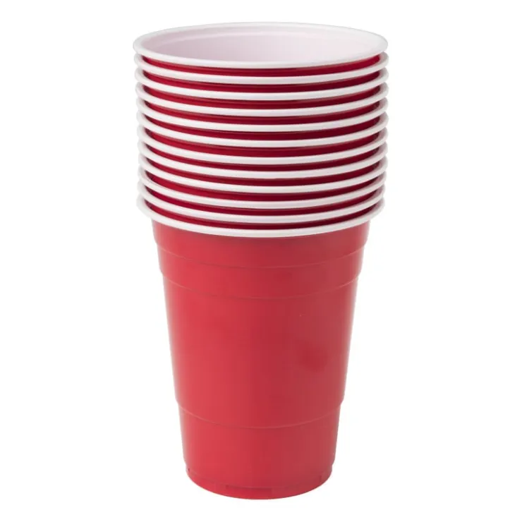Xenos Partycup rood - 530 ml - 12 stuks- Wegwerpservies