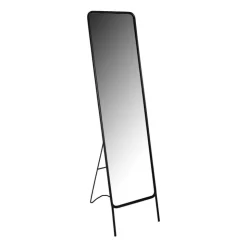 Xenos Passpiegel metaal - zwart - 132x37.5x46 cm- Passpiegels