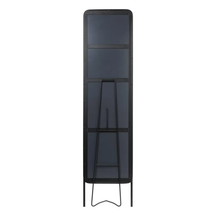 Xenos Passpiegel metaal - zwart - 132x37.5x46 cm- Passpiegels