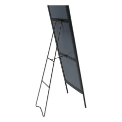 Xenos Passpiegel metaal - zwart - 132x37.5x46 cm- Passpiegels