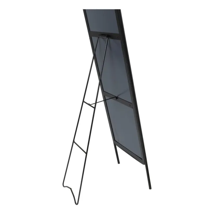 Xenos Passpiegel metaal - zwart - 132x37.5x46 cm- Passpiegels