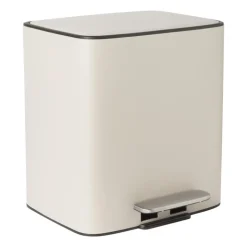Xenos Pedaalemmer 2 vakken - beige - 2x 11.5 liter- Pedaalemmers|Prullenbakken