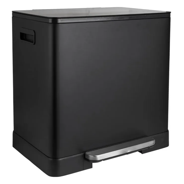 Xenos Pedaalemmer - zwart - 2x20 liter- Pedaalemmers|Prullenbakken