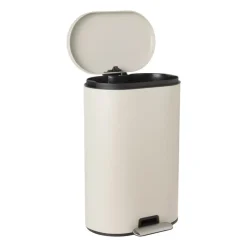 Xenos Pedaalemmer ovaal - beige - 30 liter- Pedaalemmers