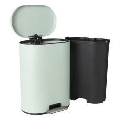 Xenos Pedaalemmer ovaal - groen - 50 liter- Pedaalemmers