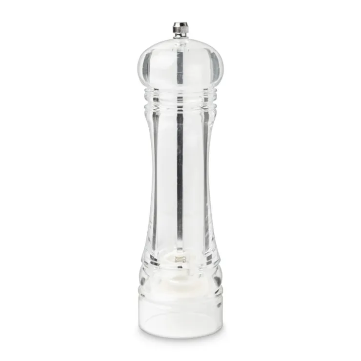 Xenos Peper en zoutmolen - transparant - 22 cm- Keukengerei