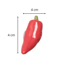 Xenos Peper- of zoutvaatje peper - rood - 4x4x4 cm- Keukengerei