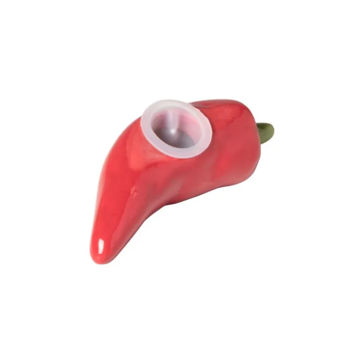 Xenos Peper- of zoutvaatje peper - rood - 4x4x4 cm- Keukengerei