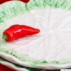 Xenos Peper- of zoutvaatje peper - rood - 4x4x4 cm- Keukengerei