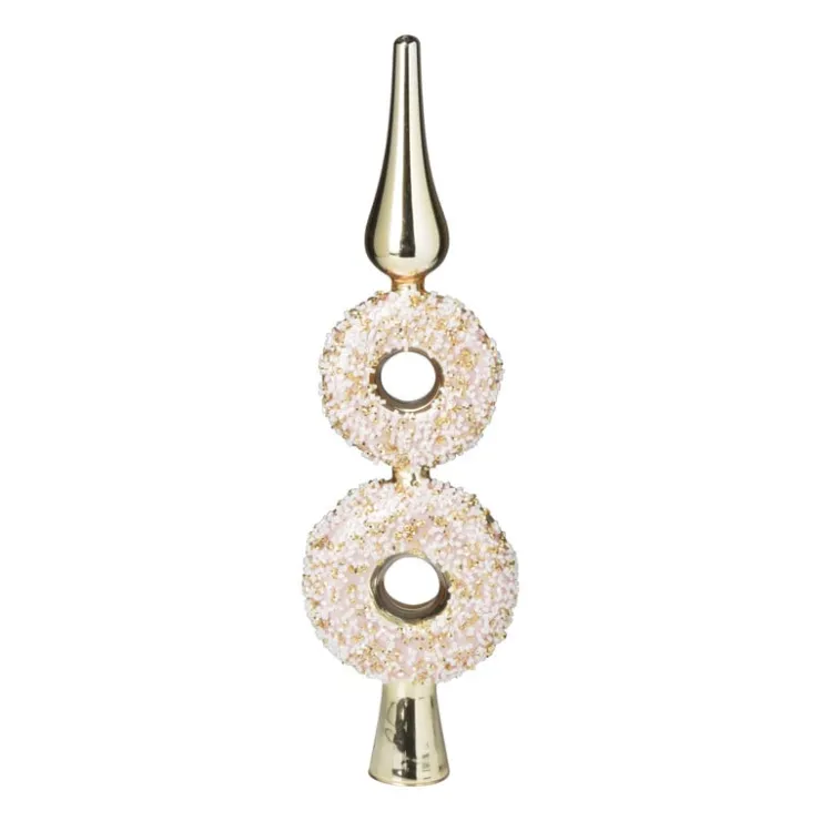 Xenos Piek donut - glas - 31x10x3.5 cm- Kerstpieken
