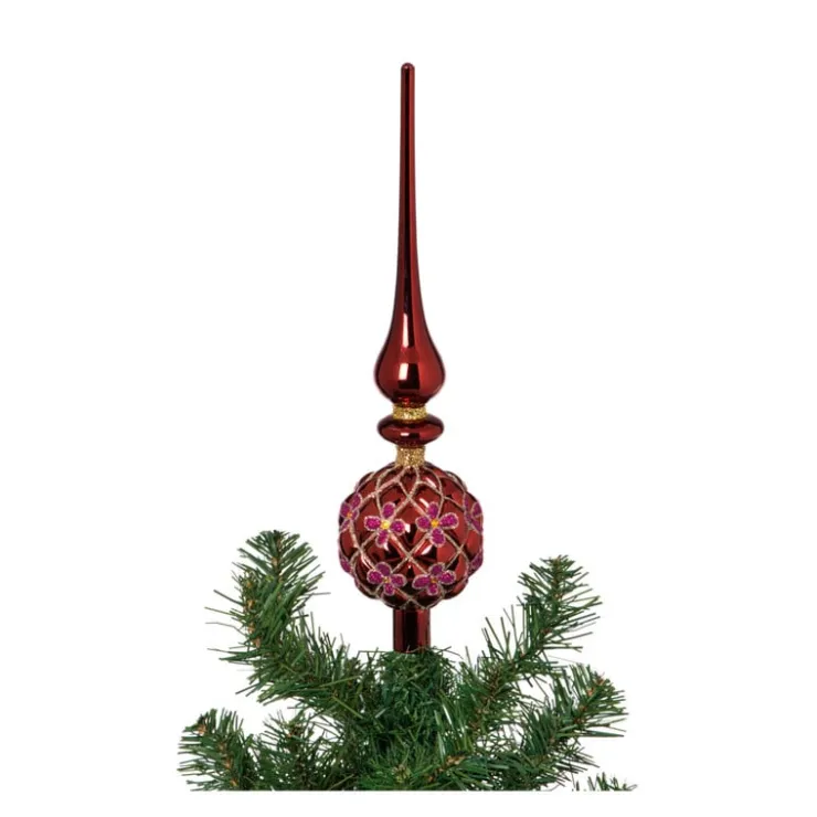 Xenos Piek shiny - rood- Kerstpieken