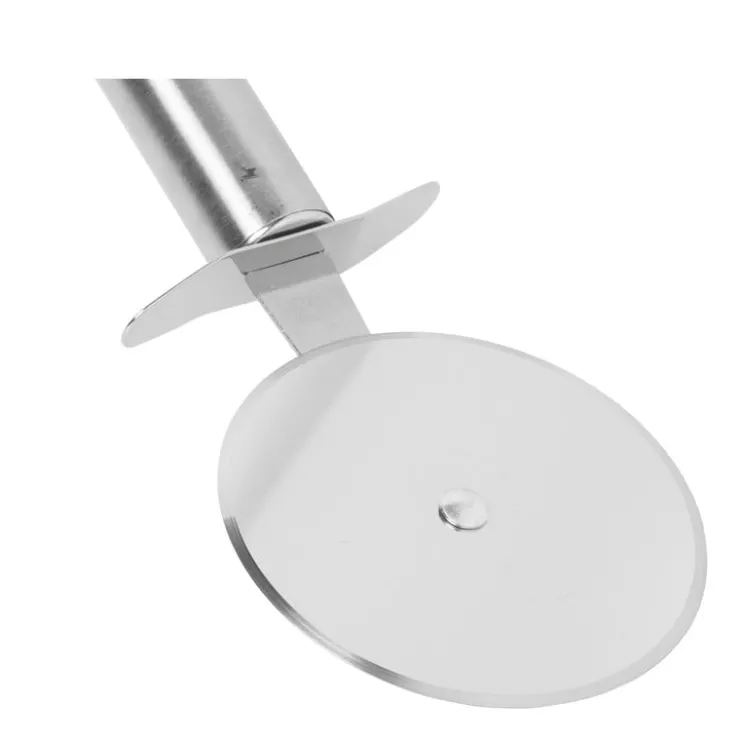 Xenos Pizzasnijder London - zilverkleurig - 20 cm- Keukengerei