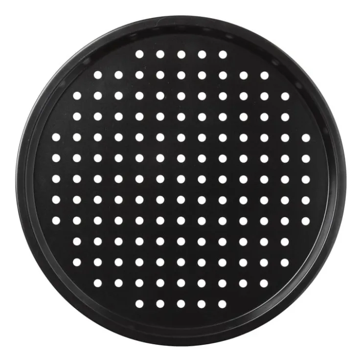 Xenos Pizzavorm geperforeerd - zwart - ø31 cm- Bakgerei