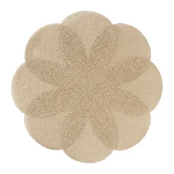 Xenos Placemat 3D bloem - bruin - ø38 cm- Kerst|Placemats