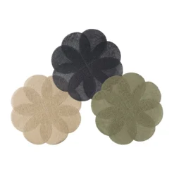 Xenos Placemat 3D bloem - bruin - ø38 cm- Kerst|Placemats