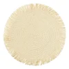 Xenos Placemat franjes - zand - ⌀38 cm- Placemats