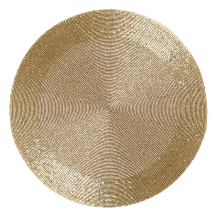 Xenos Placemat kraaltjes - goud - ø33 cm- Placemats