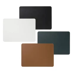 Xenos Placemat PU leer - crème - 33x46 cm- Placemats
