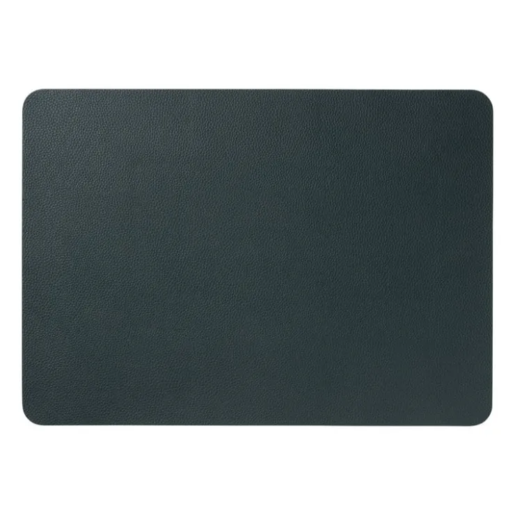Xenos Placemat PU leer - donkergroen - 33x46 cm- Placemats