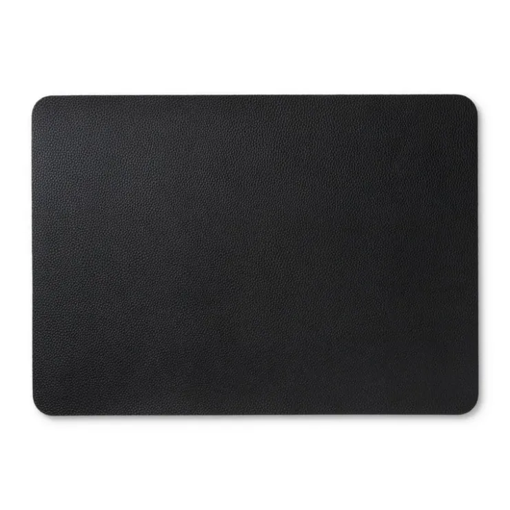 Xenos Placemat PU leer - zwart - 33x46 cm- Placemats