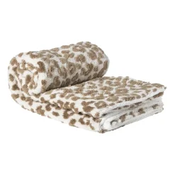 Xenos Plaid animal - bruin/beige - 130x170 cm- Kerstcadeaus|Plaids