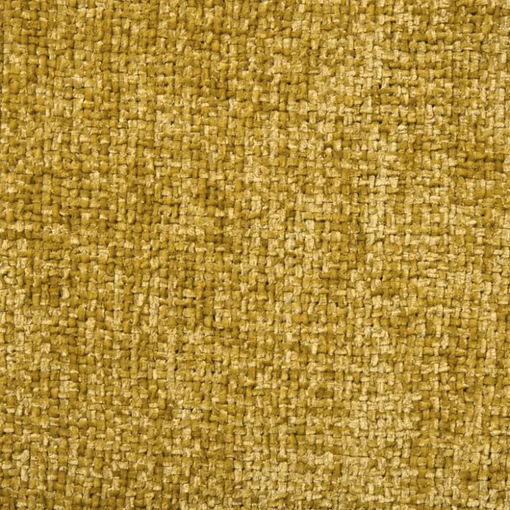 Xenos Plaid chenille met kwastjes Mieke - geel - 170x130 cm- Plaids
