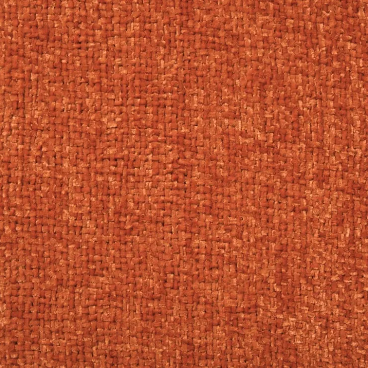 Xenos Plaid chenille met kwastjes Marianne - oranje - 170x130 cm- Plaids