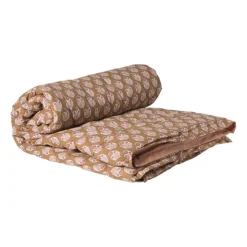 Xenos Plaid quilted bloem - roze/rood - 170x130 cm- Plaids