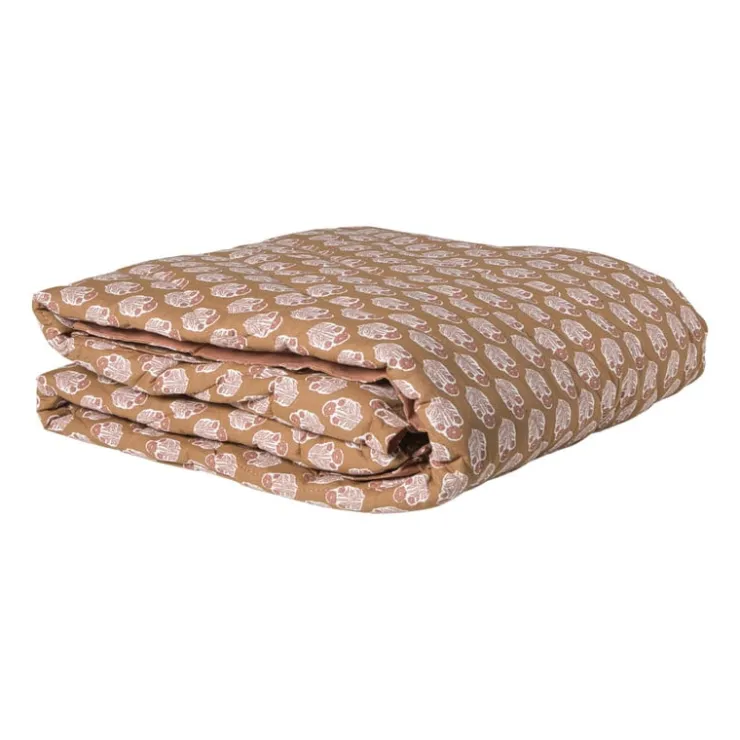 Xenos Plaid quilted bloem - roze/rood - 170x130 cm- Plaids