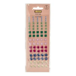 Xenos Plaksteentjes - multikleur - set van 80- Stickers