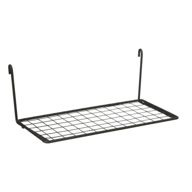 Xenos Plankje voor wandrek - zwart - 8x22x10 cm- Wandrekken