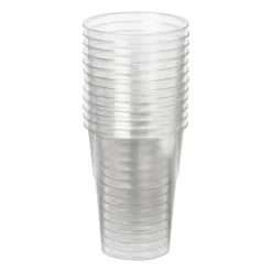Xenos Plastic bierglazen - 250 ml - set van 12- Festivals|Wegwerpservies