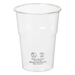 Xenos Plastic bierglazen - 250 ml - set van 12- Festivals|Wegwerpservies