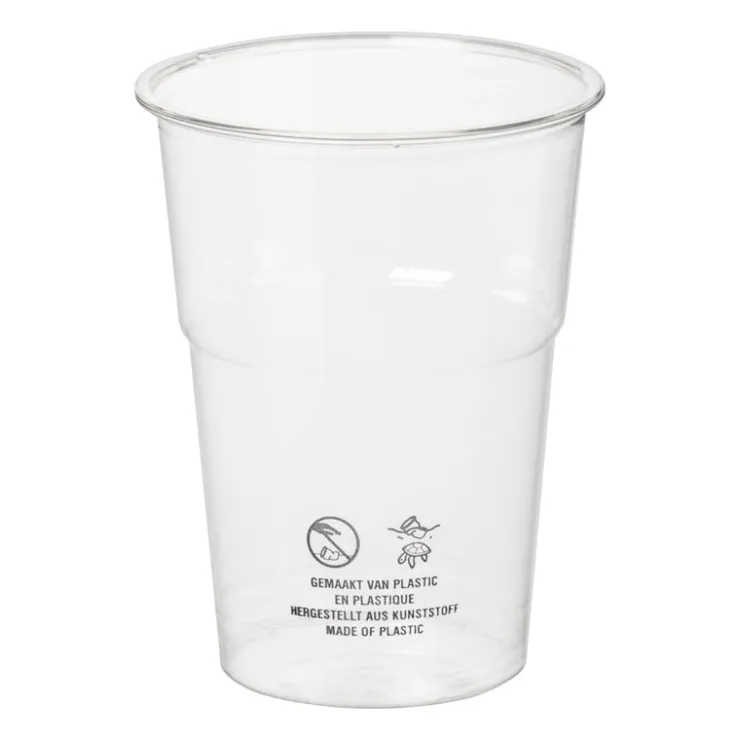 Xenos Plastic bierglazen - 250 ml - set van 12- Festivals|Wegwerpservies