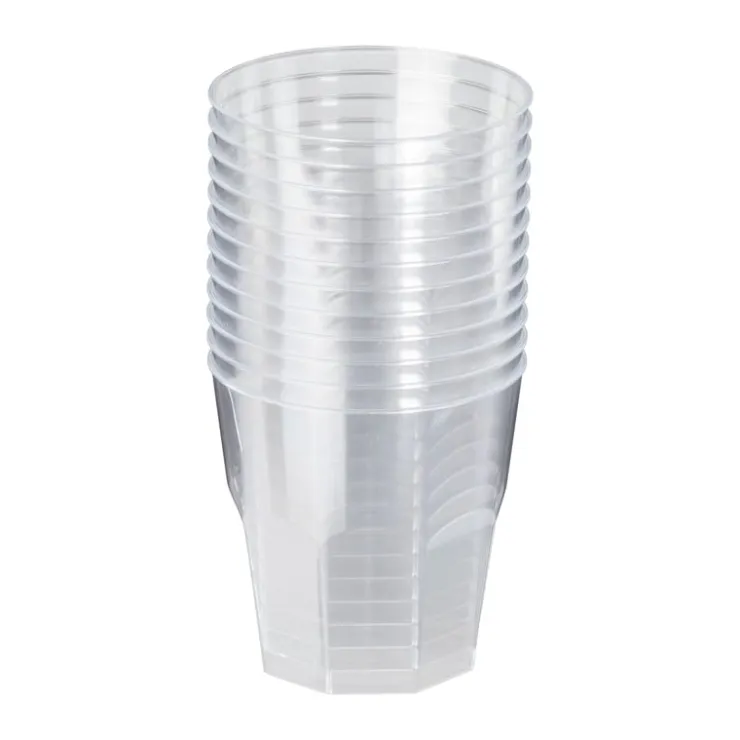 Xenos Plastic glazen - 160 ml - set van 12- Wegwerpservies