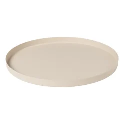 Xenos Plateau metaal rond - diverse kleuren - ø25x1.5 cm- Kaarsenplateaus