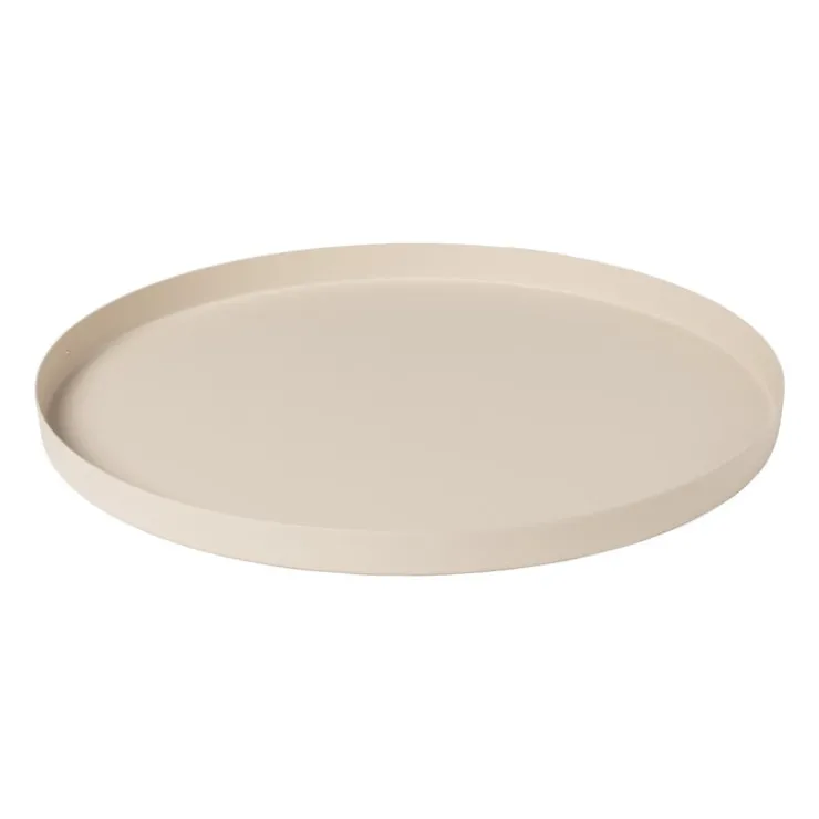 Xenos Plateau metaal rond - diverse kleuren - ø25x1.5 cm- Kaarsenplateaus