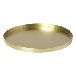 Xenos Plateau rond - goud - ø25x1.5 cm- Kaarsenplateaus