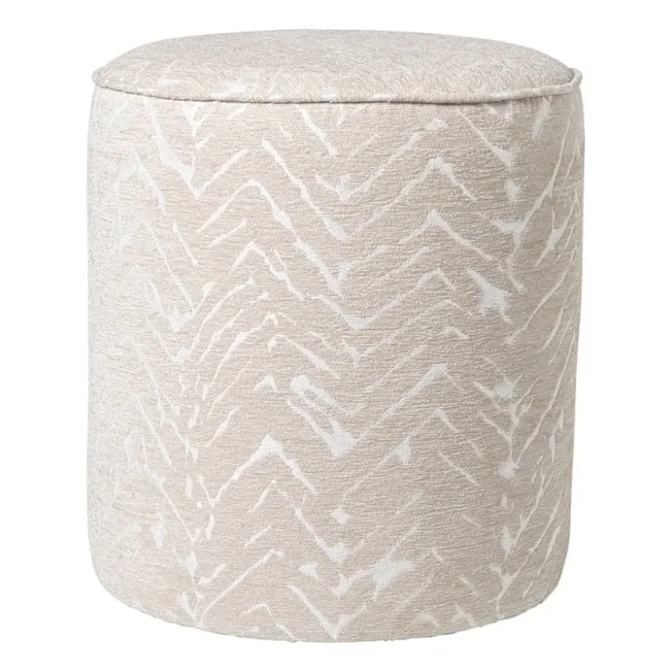 Xenos Poef animal - beige - ø35x38 cm- Poefjes