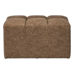 Xenos Poef chenille - bruin - 38x66x38 cm- Poefjes