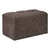 Xenos Poef chenille - donkerbruin -38x66x38 cm- Poefjes