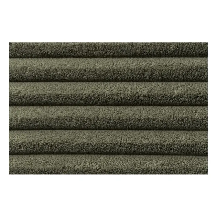 Xenos Poef Nora ribstof XL - groen - ø60x40 cm- Poefjes